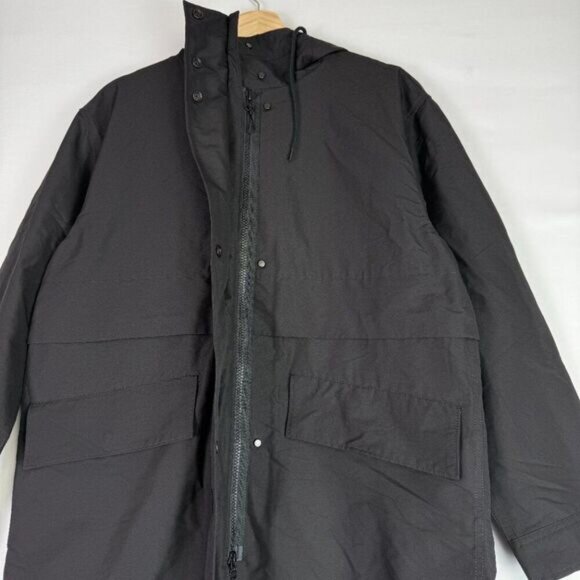 Everlane The Renew Anorak High Low Hem Water Repellant Jacket Black S - Picture 4 of 11